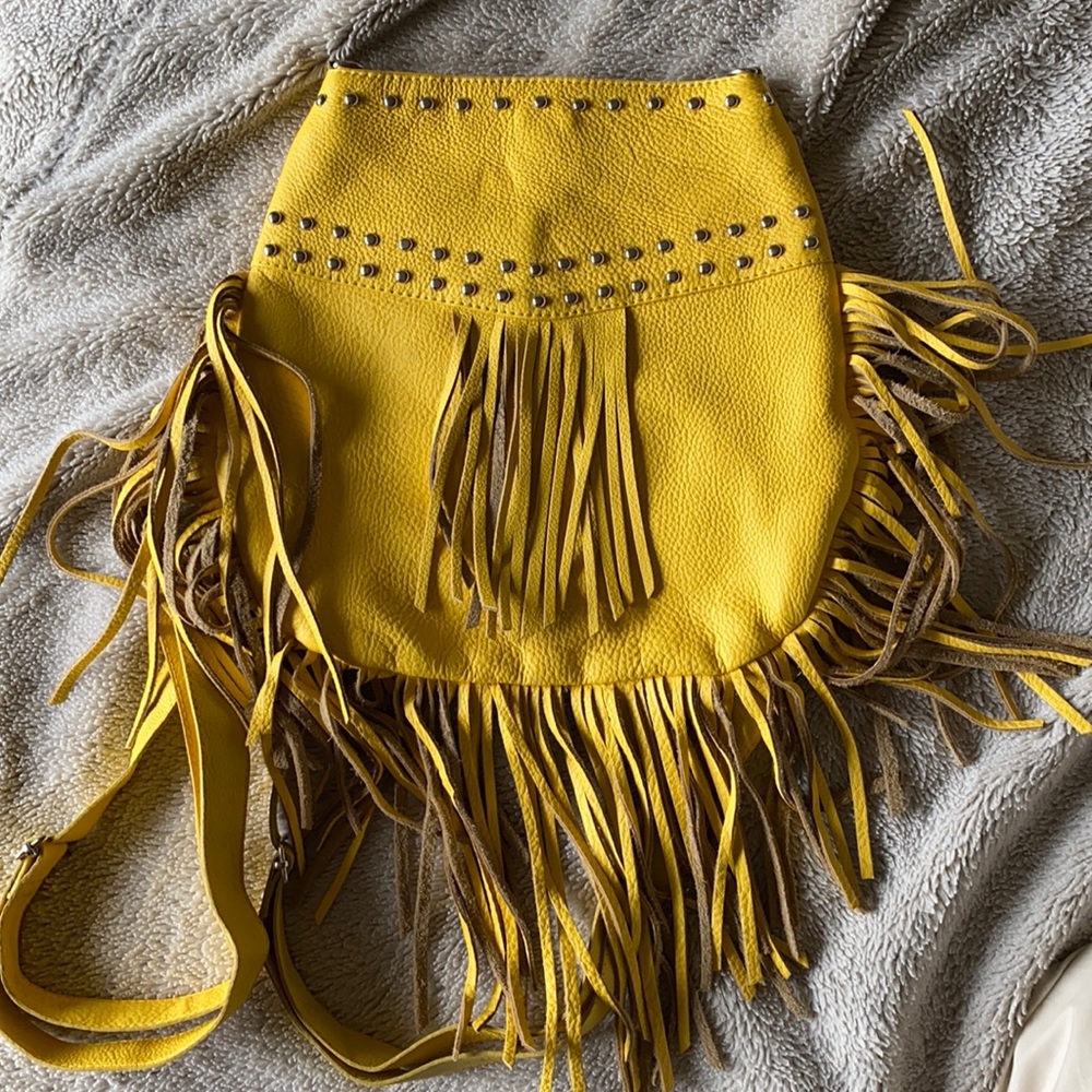 Cowgirl cool Fringe yellow backpack